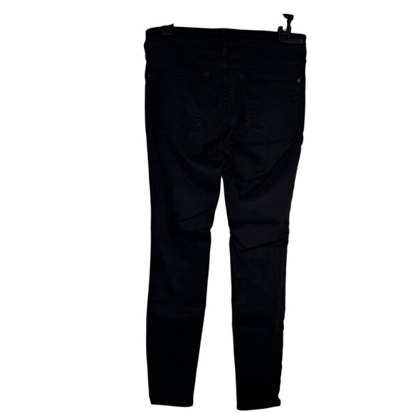 Pilcro and the Letterpress Black High Waisted Skinny Jeans Pants Goth Punk Sz 28 - Picture 5 of 6